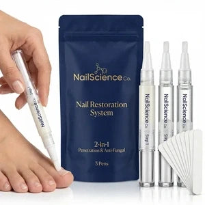 NailScience™ 2-Step Nail Restoration Kit | Softener + Antifungal Pen System