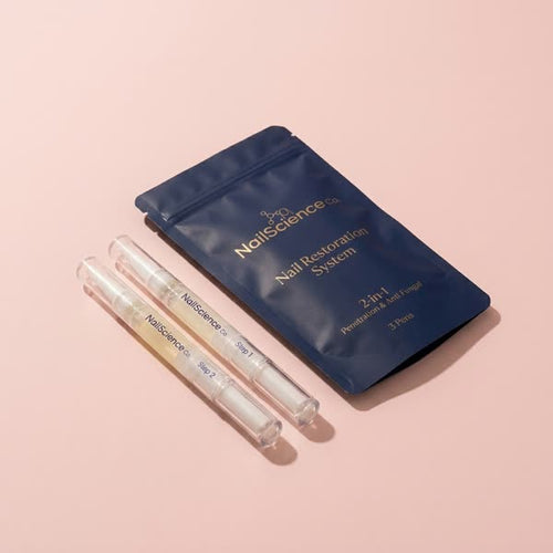 The NailScience 2-Step Nail Restoration Kit — three pens